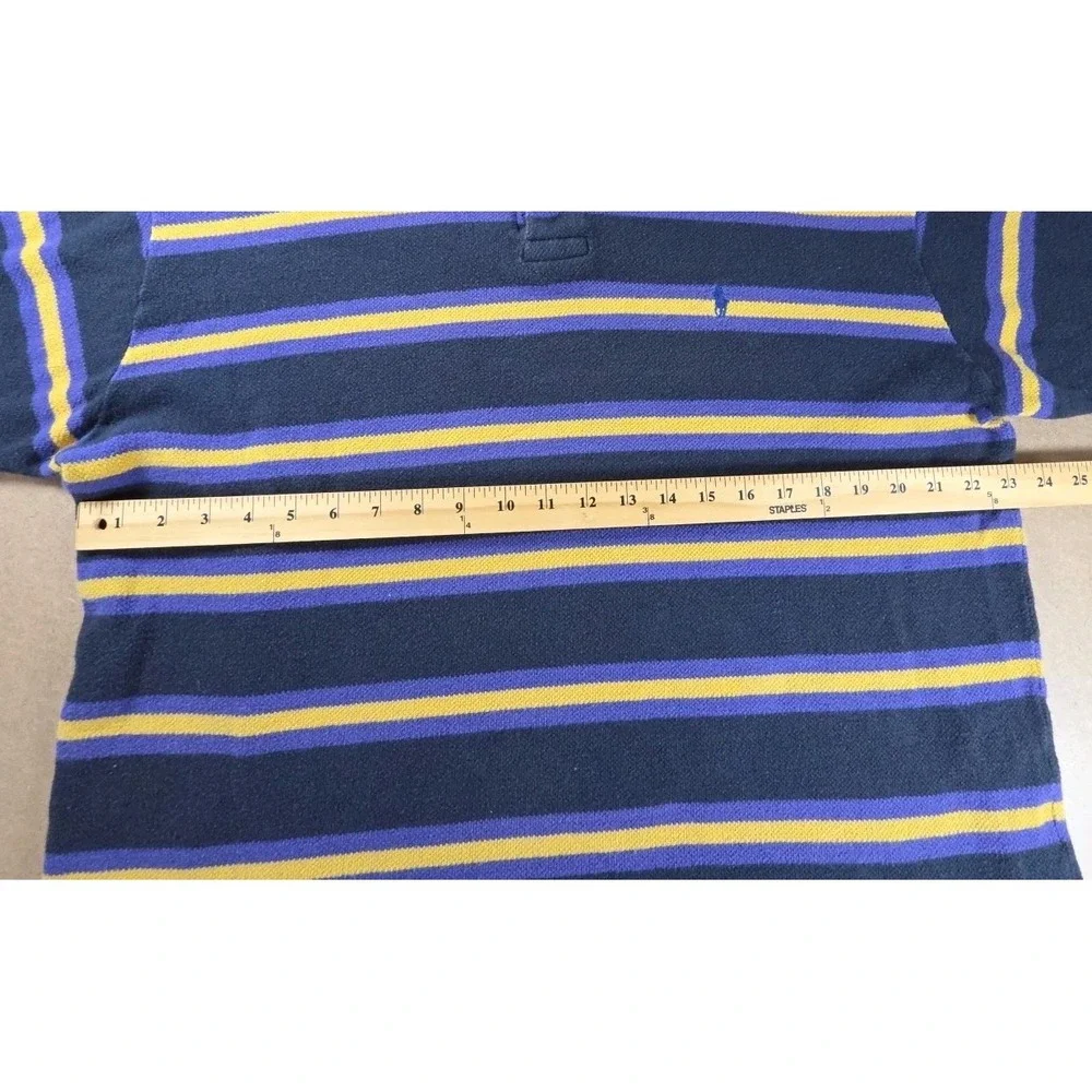 Polo Ralph Lauren Rugby Polo Shirt Yellow, BLACK, PURPLE Striped LOGO 2XL RAVENS